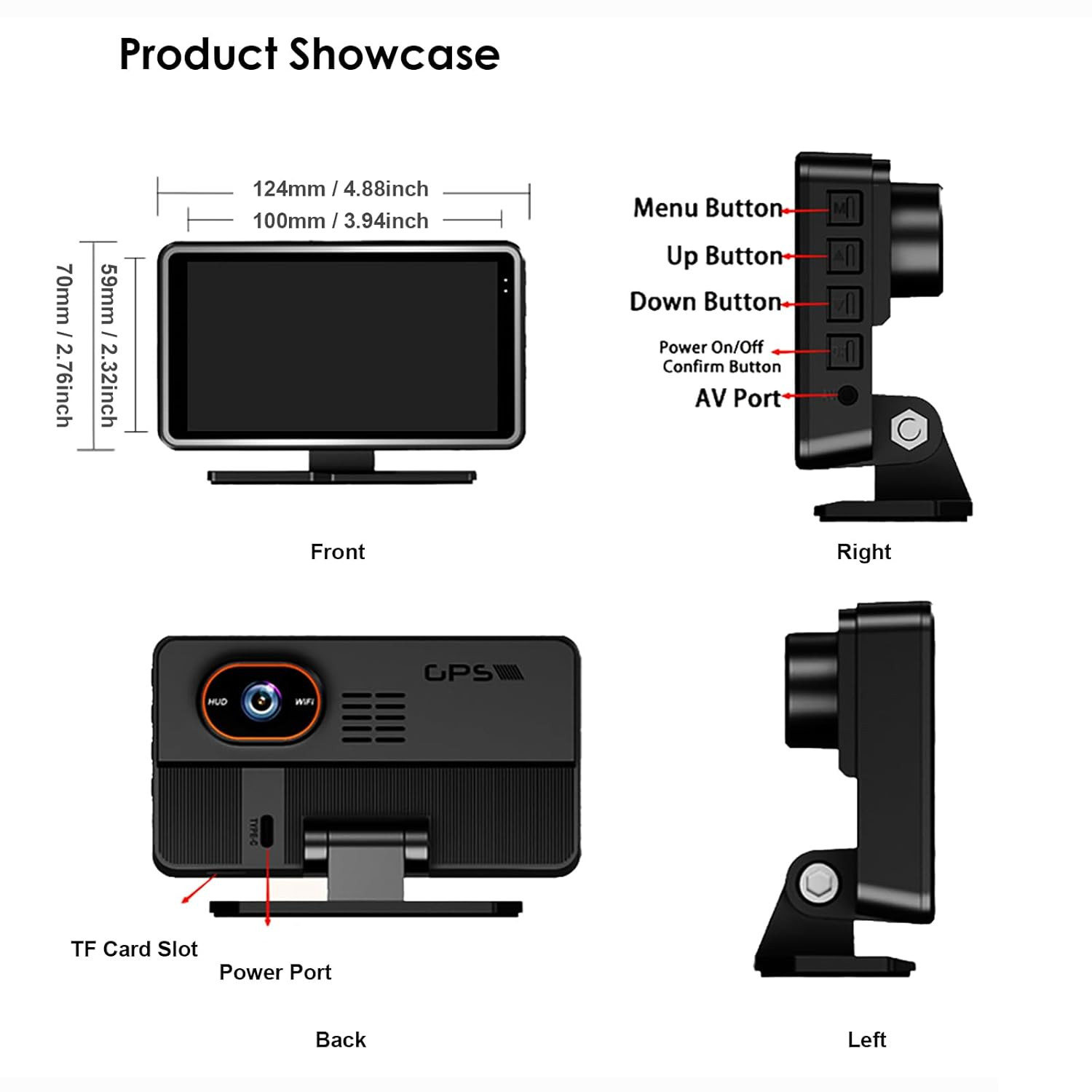 New Universal Car HUD DVR & Driving Speed Display 2 in 1, Digital Speedometer Co