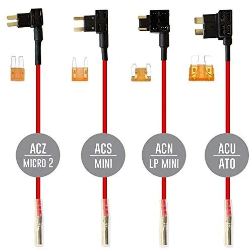 Type C Dash Cam Hardwire Kit, MicroUSB & Mini USB 15ft Power Cable Micro&Mini