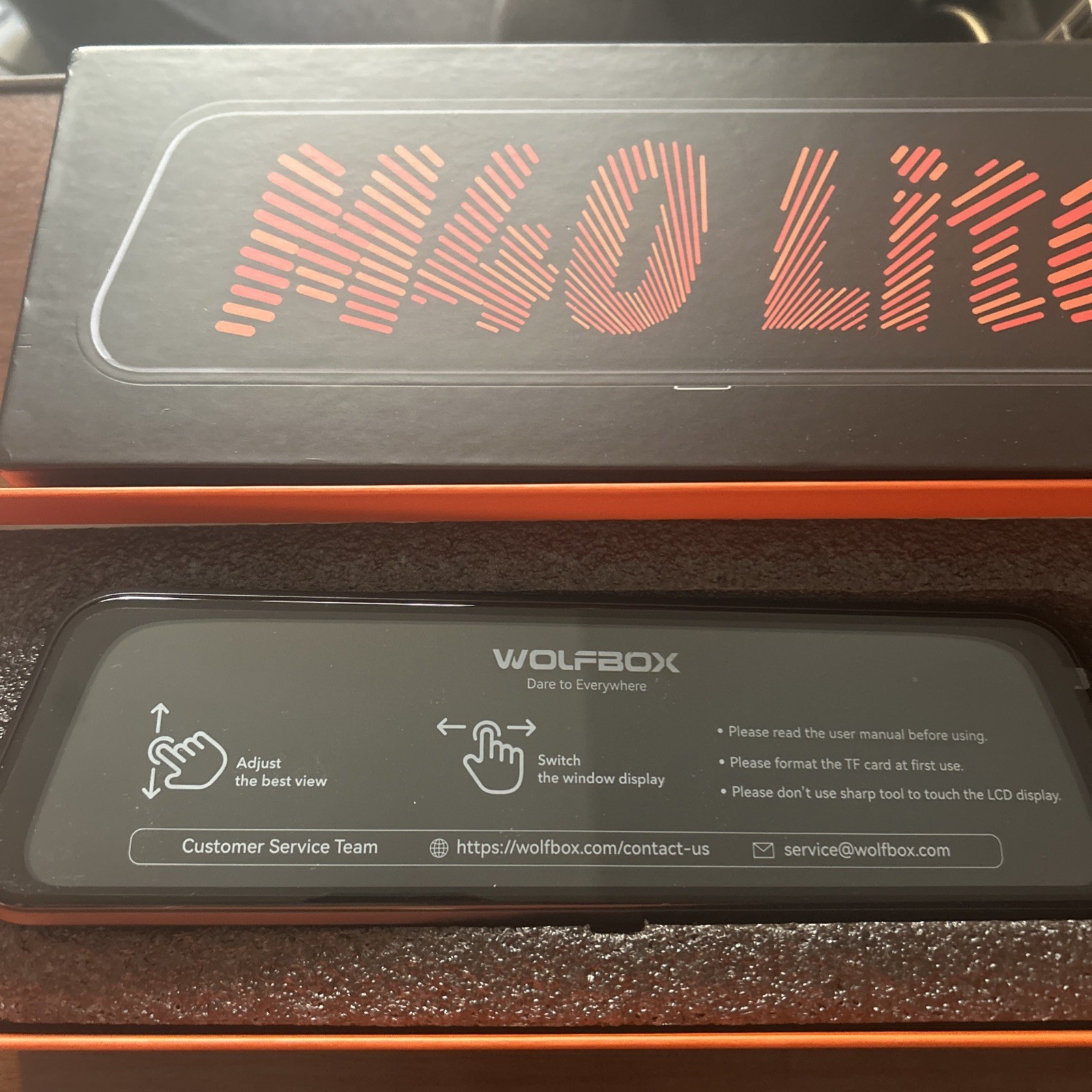 WOLFBOX M40lite 4K 10″ Rear View Mirror Camera, Dash Cam Front and Rear for Car