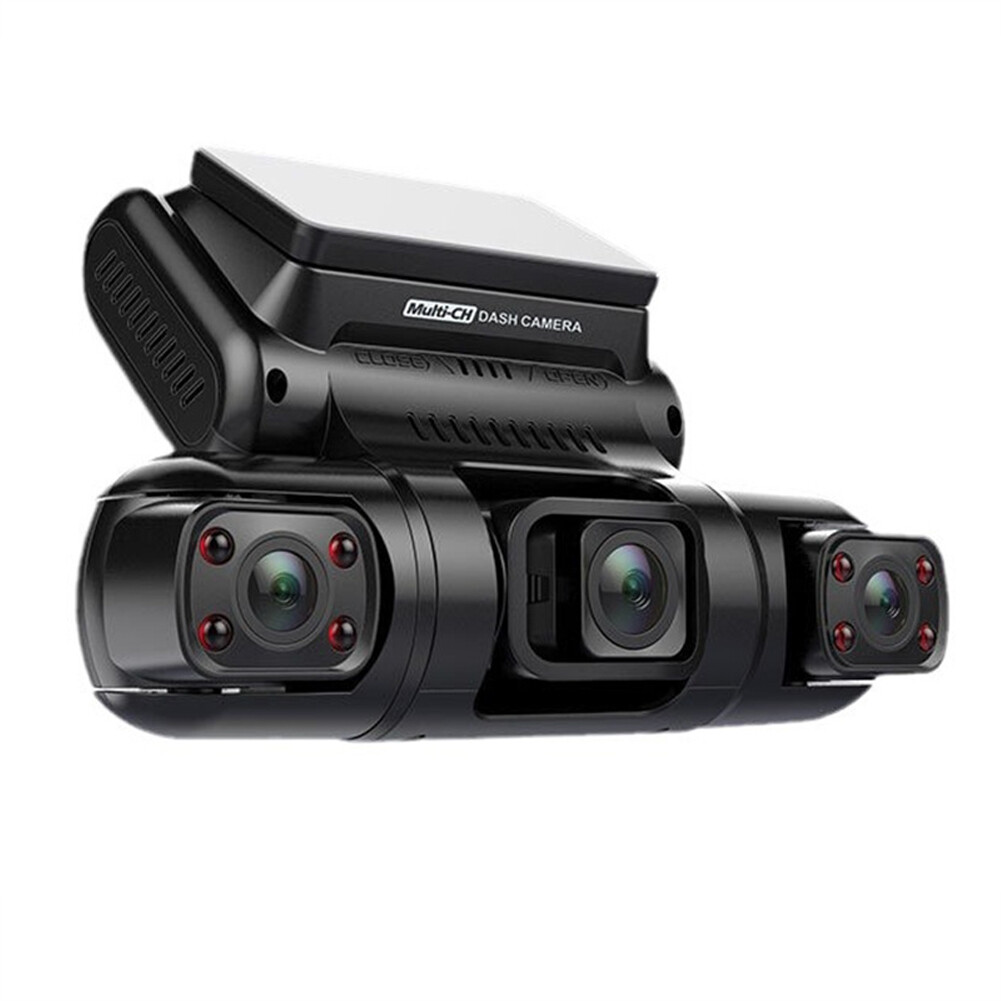 3″ 1080P 3 Lens Car DVR Dash Cam Video Recorder G-Sensor Front Rear Cameras