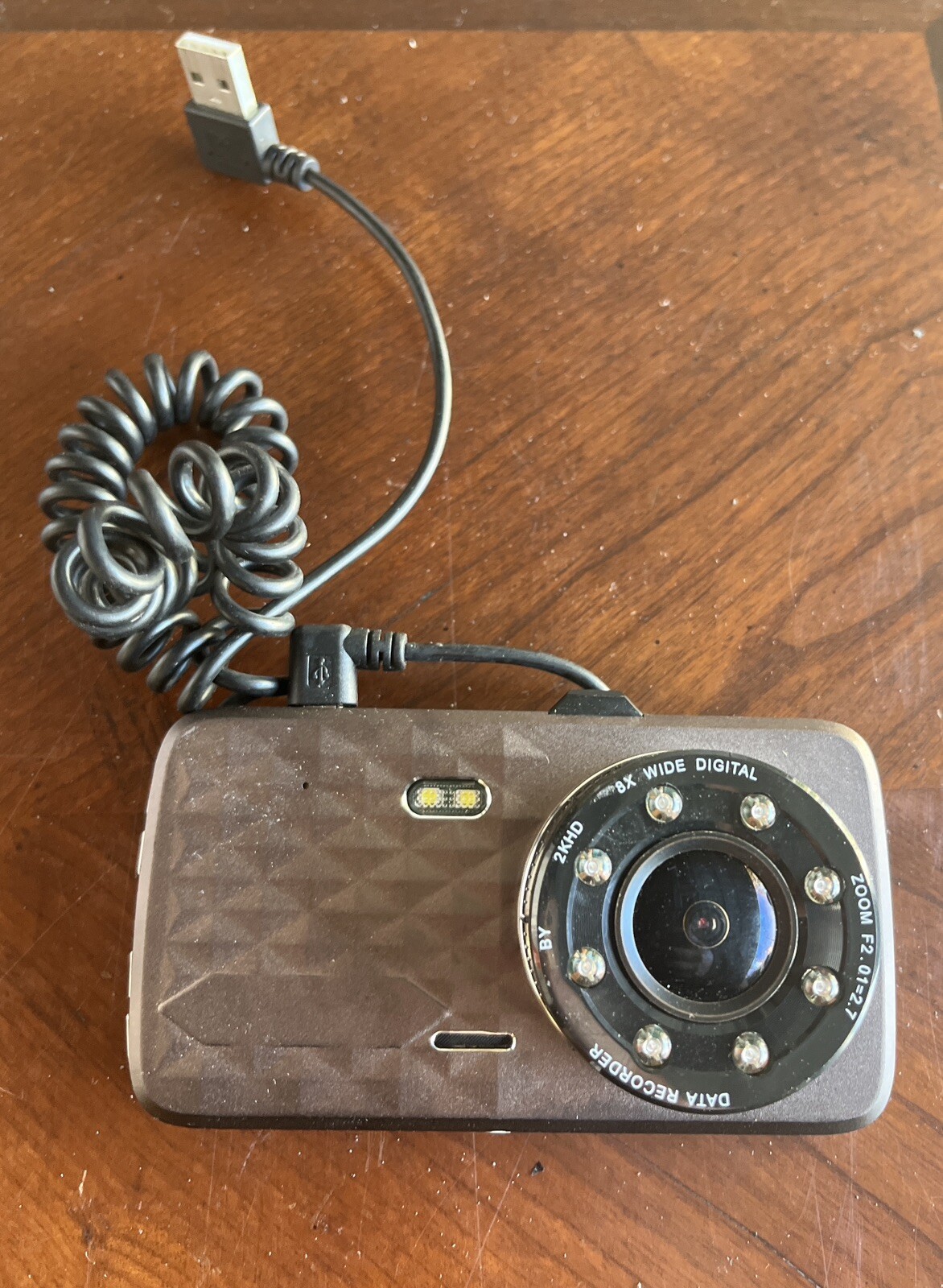 Ekleva Dash Cam 2k HD Camera Video Capture 8x Zoom Purple/brown
