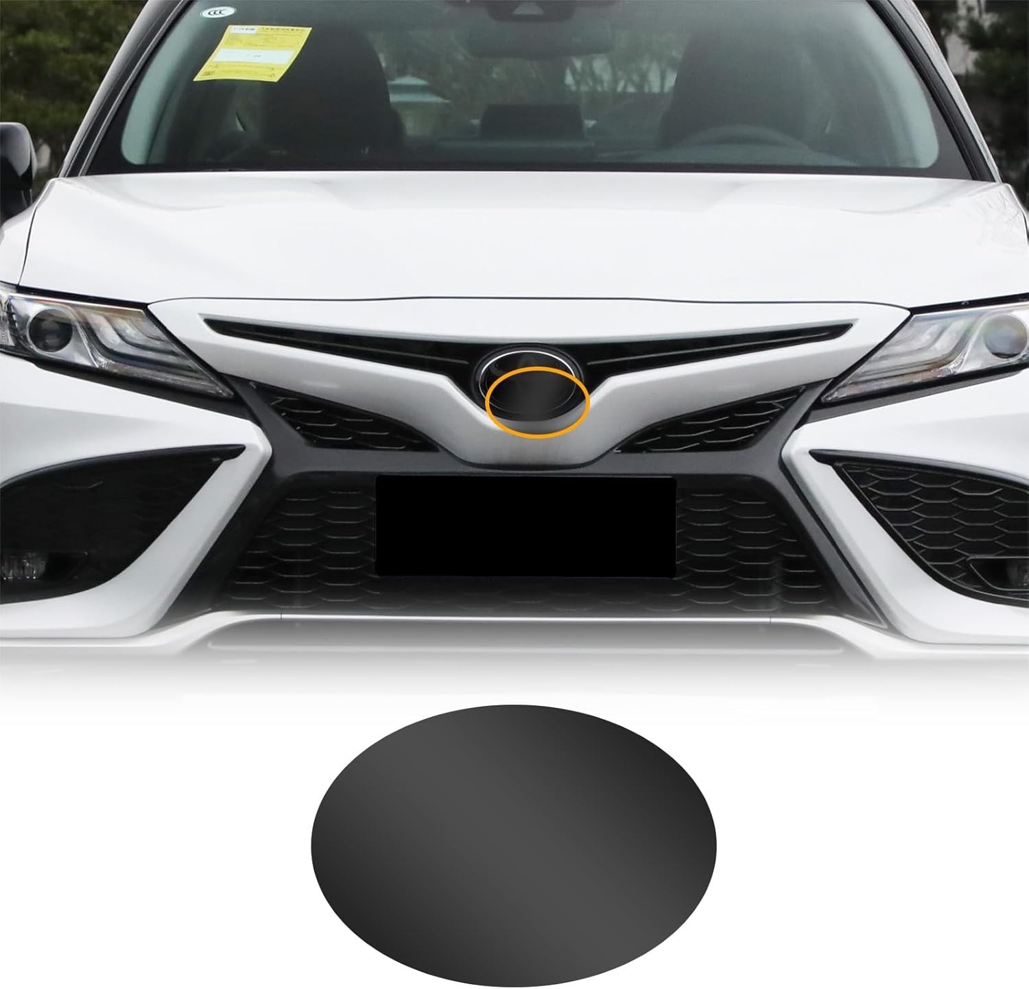 Blackout Emblem Overlays for 2018-2024 Toyota Camry | Front & Rear Front Logo