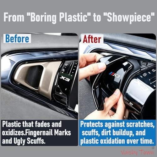 Car Inner Door Handle Panel Covers for BMW X3 2025-2026 X3 Titanium Black