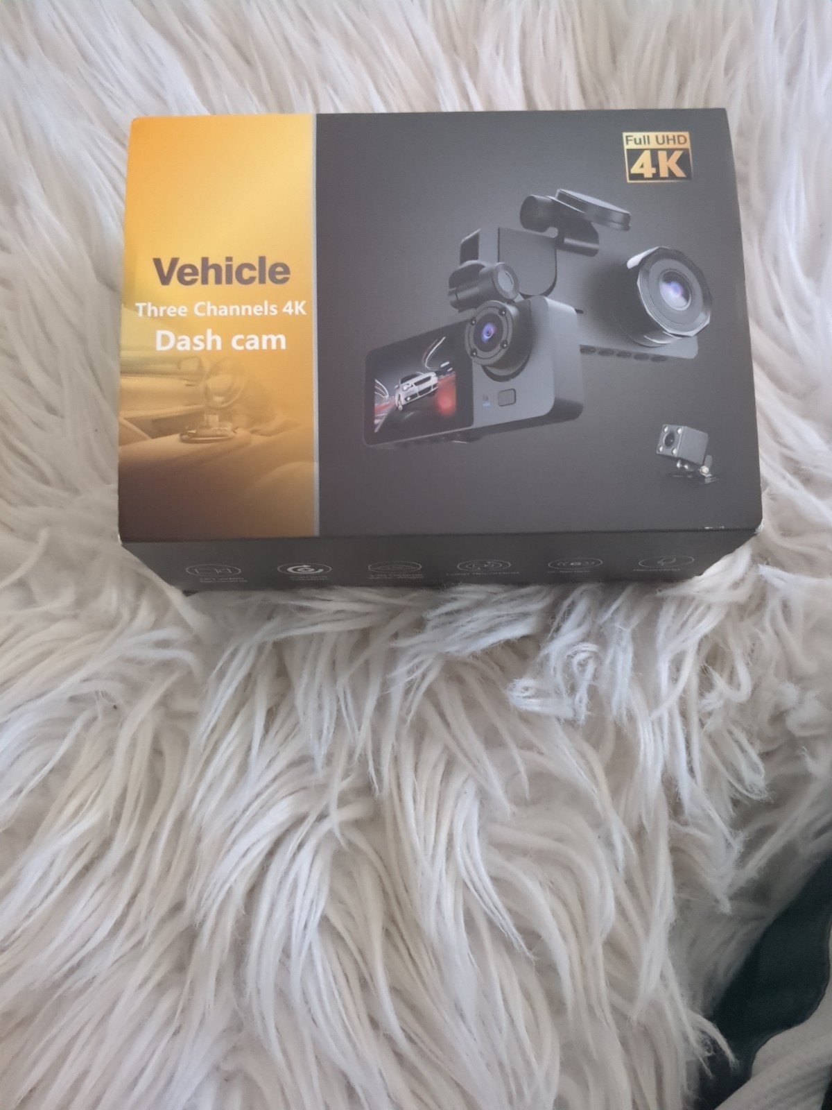 4k Vehicle Dash Cam. 3 Channel Dash Cam. Front View, Inside View, And Rear View