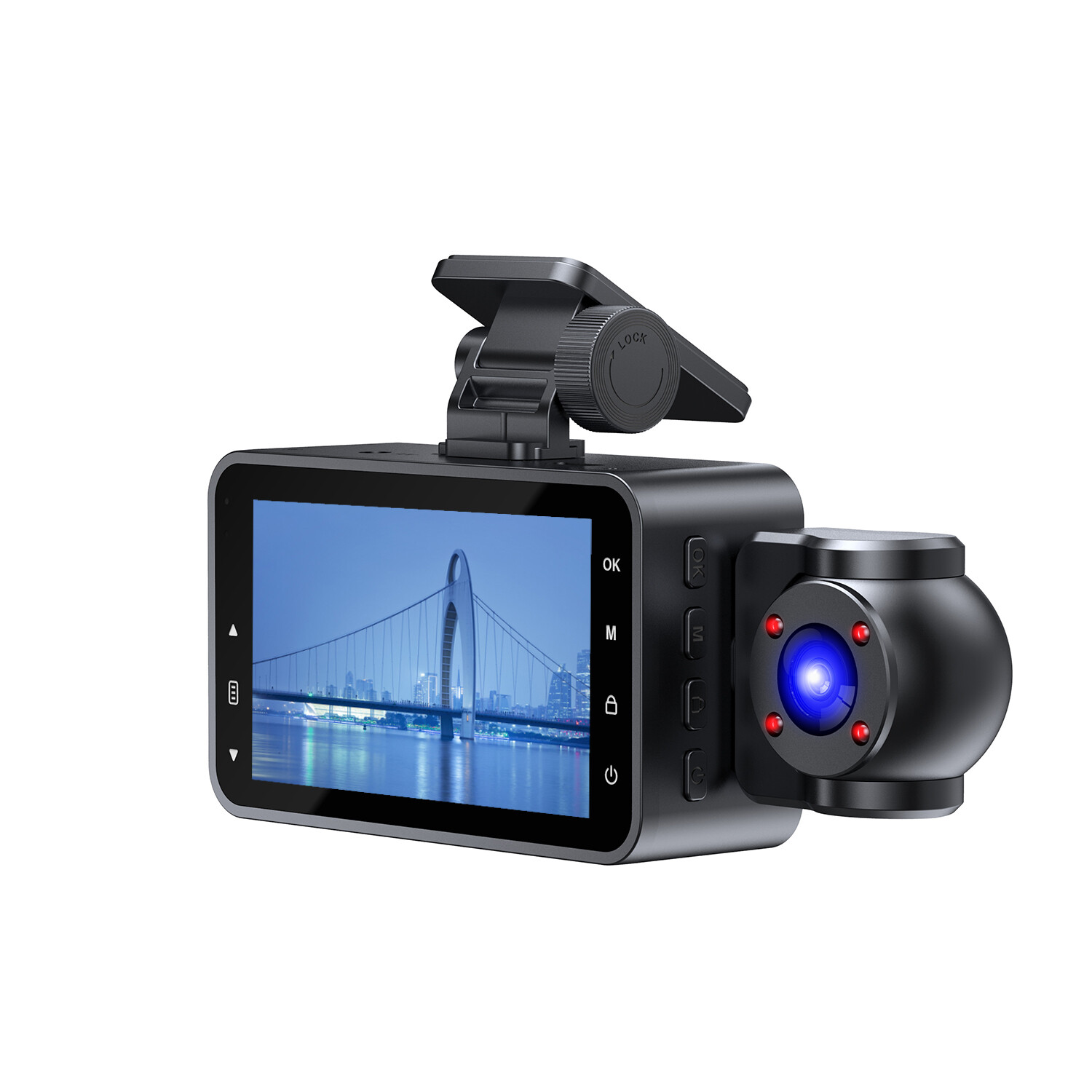 HD 1080P Car DVR Cameras Wifi Three Lens Dashcam Video Recorder Loop Recording