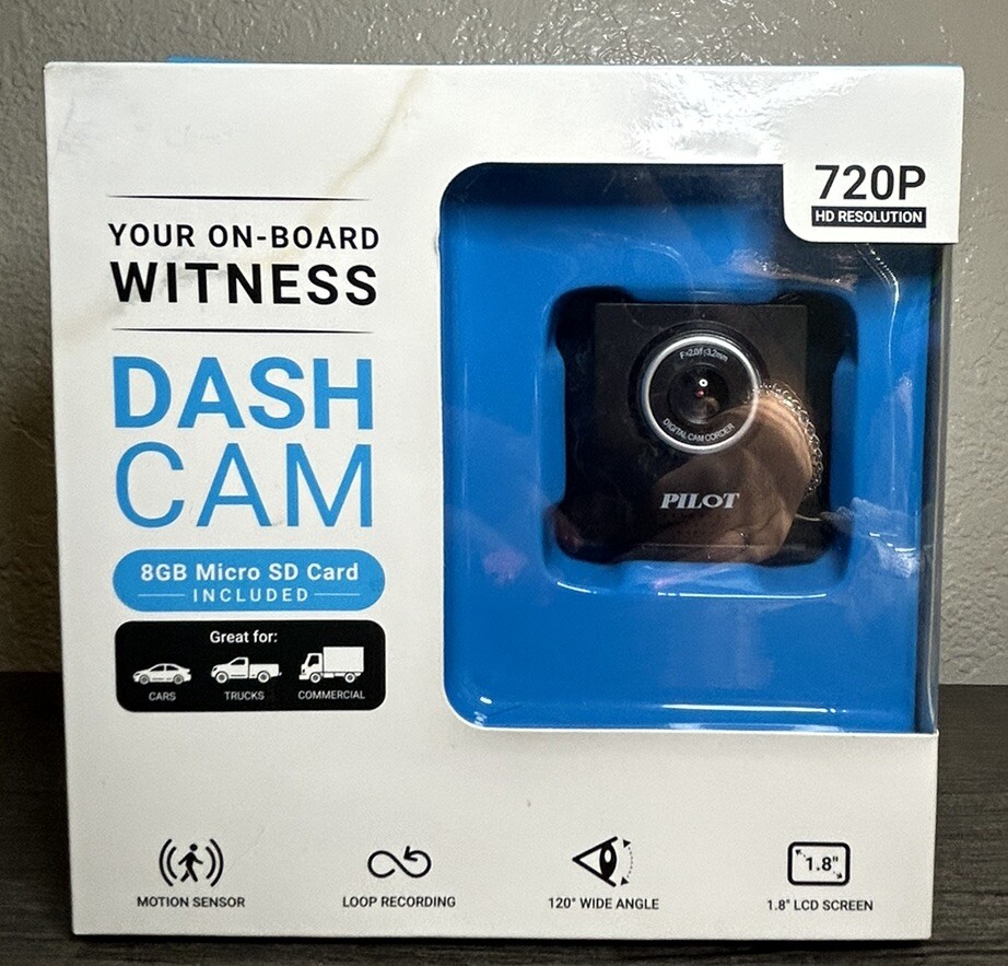 Your On-Board Witness Dash Cam by Pilot 720P HD Resolution 8GB SD *PLEASE READ*