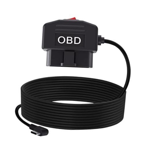 OBD2 OBD Power Cable, OBD to Type C USB OBDII Adapter 11.6-36V to 5V/3A Dash