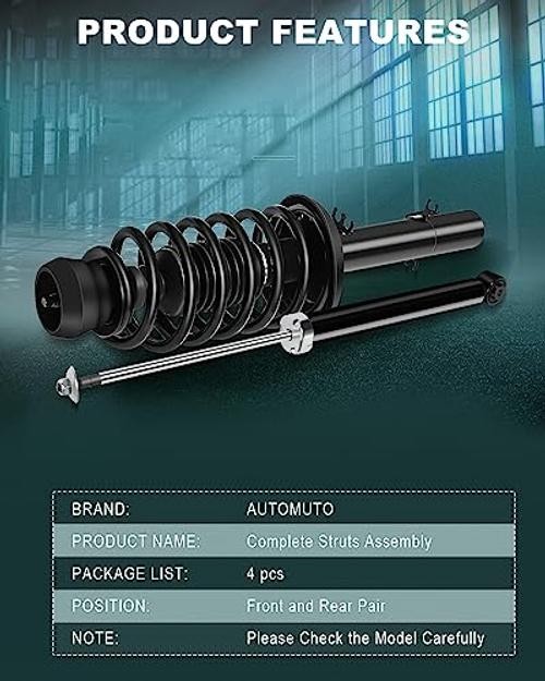 Front and Rear Complete Struts Assembly for VW Type 1 1998-2010 | Strut Shock