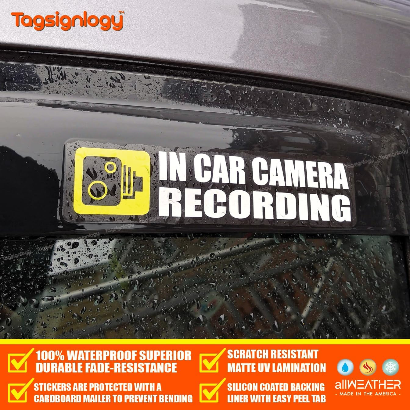 (2 pcs) In Car Camera Recording Dash Cam on Board Safety Notes for Passenger …