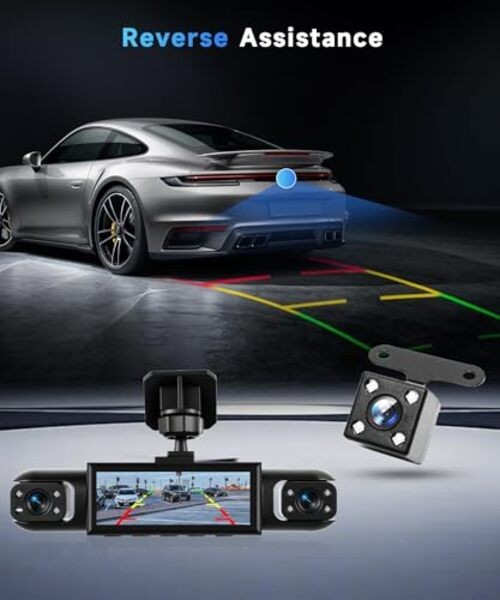 4 Channel 360° Dash Camera Front and Rear Inside Left Right Dash Cam 3.16 Inch