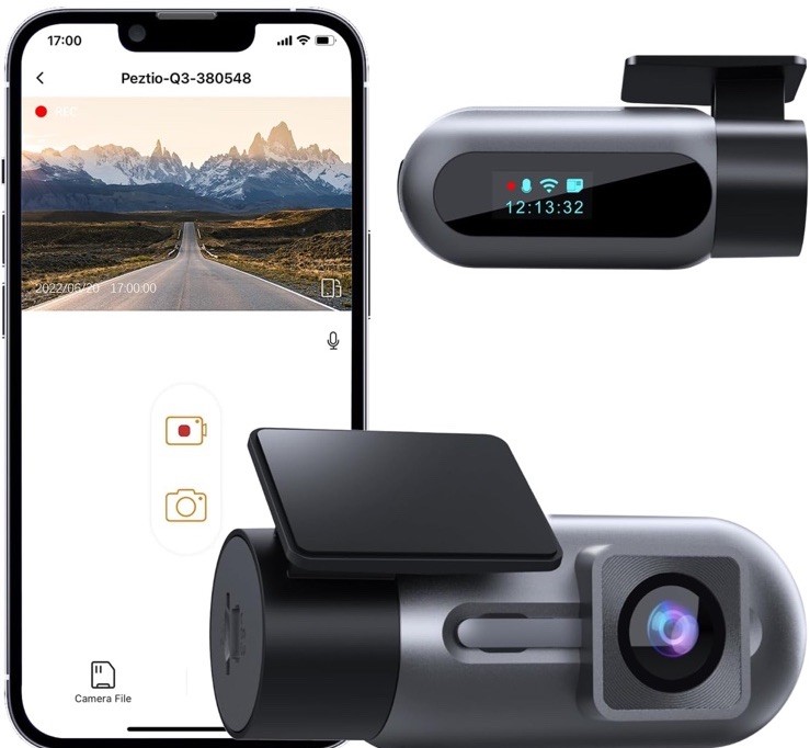 Dash Cam WiFi FHD 1080P Car Camera, Front Dash Camera for Cars, Mini Dashcams