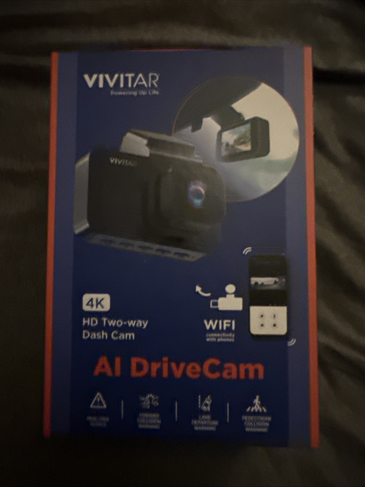 Vivitar AI Drive Cam 4K HD Two-way Dash Cam New Black Built in WiFI & GPS