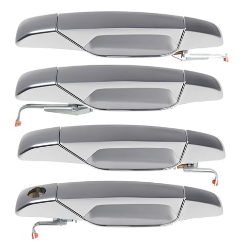 Chrome Exterior Front Rear Left Driver & Right Passenger Door Handles