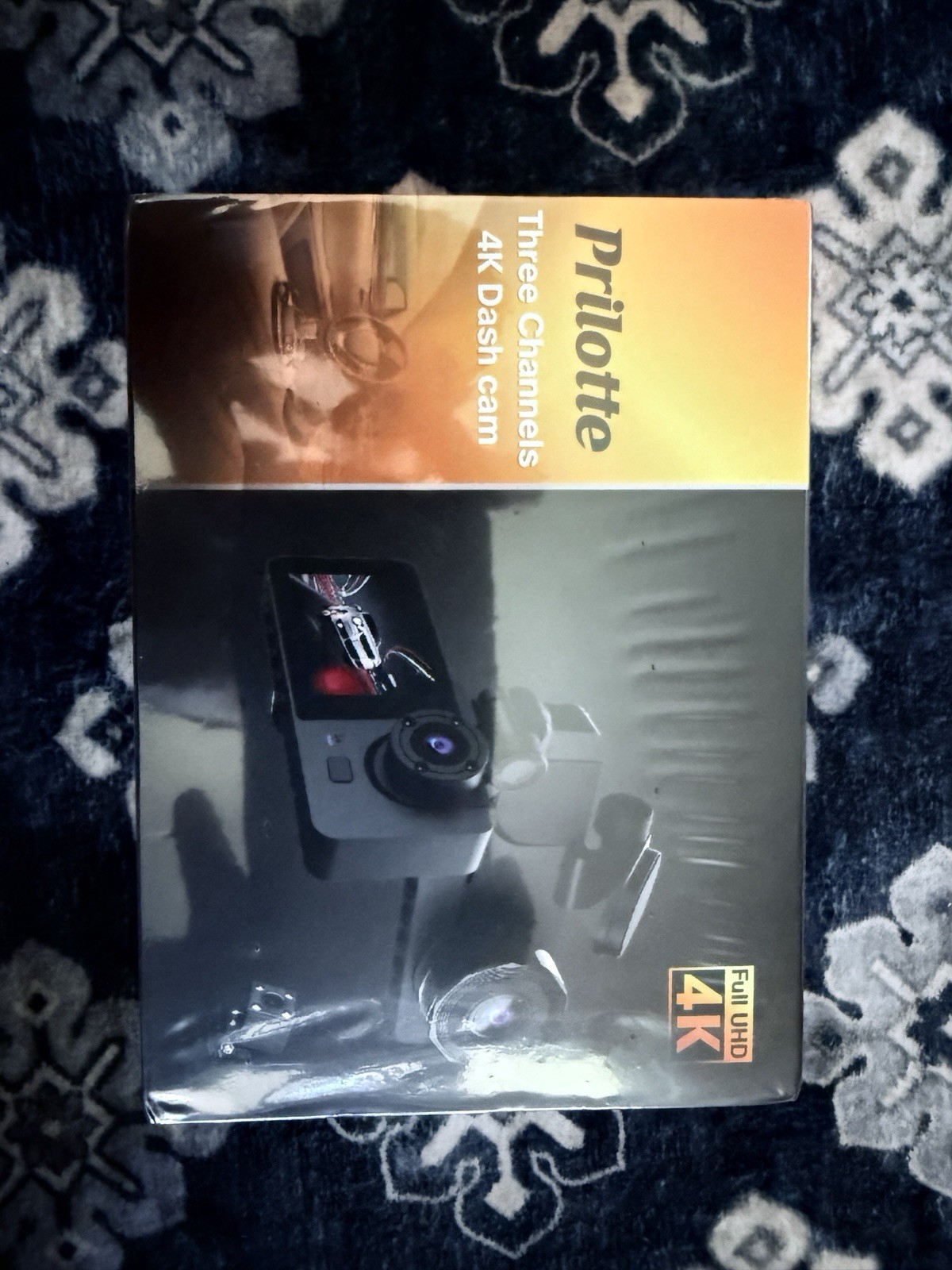 Prilotte Three Channels Dash Cam 4K Ultra High Definition With Loop Recording