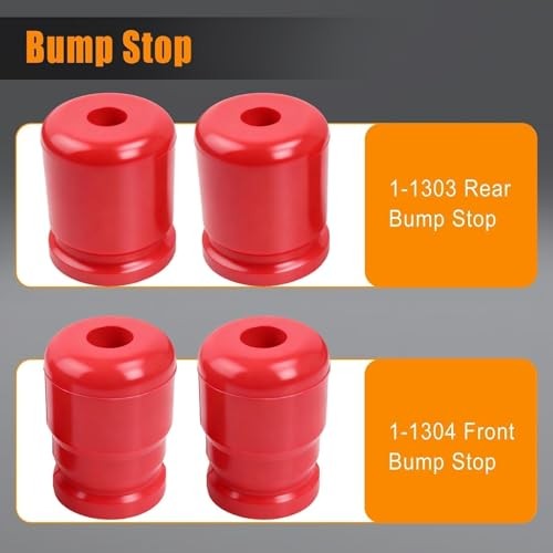 Front Rear Bump Stopper 1-1303 Bump Stop & 1-1304 Bump Stop Fit for Jeep