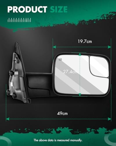 Right Passenger Side Rear View Mirror Fit 2002-2008 02-08 for Dodge Ram 1500