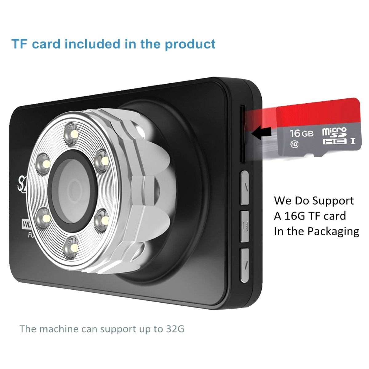 Dash Cam Car Dashboard Camera DVR 3” LCD FHD 1080p with Loop Recording G-Sensor