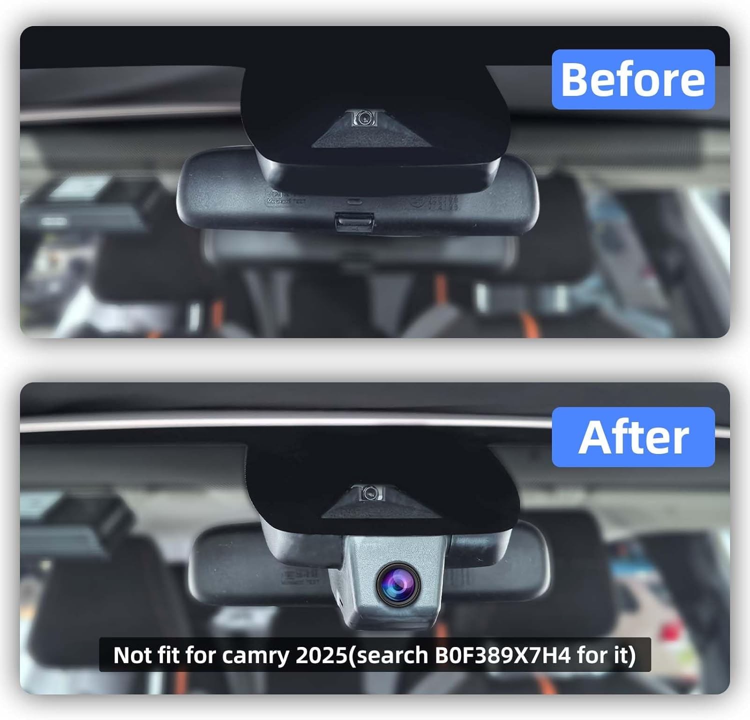 Dash Cam for Toyota Camry 2021–2024 (Gen8/XV70) WiFi App Control Loop Recording