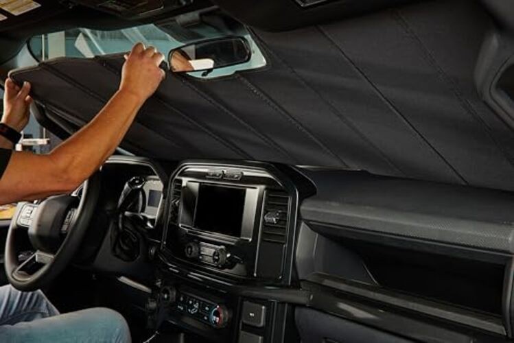 UVS100 Custom Windshield Without Rearview Mirror Mounted Camera Blue Metallic