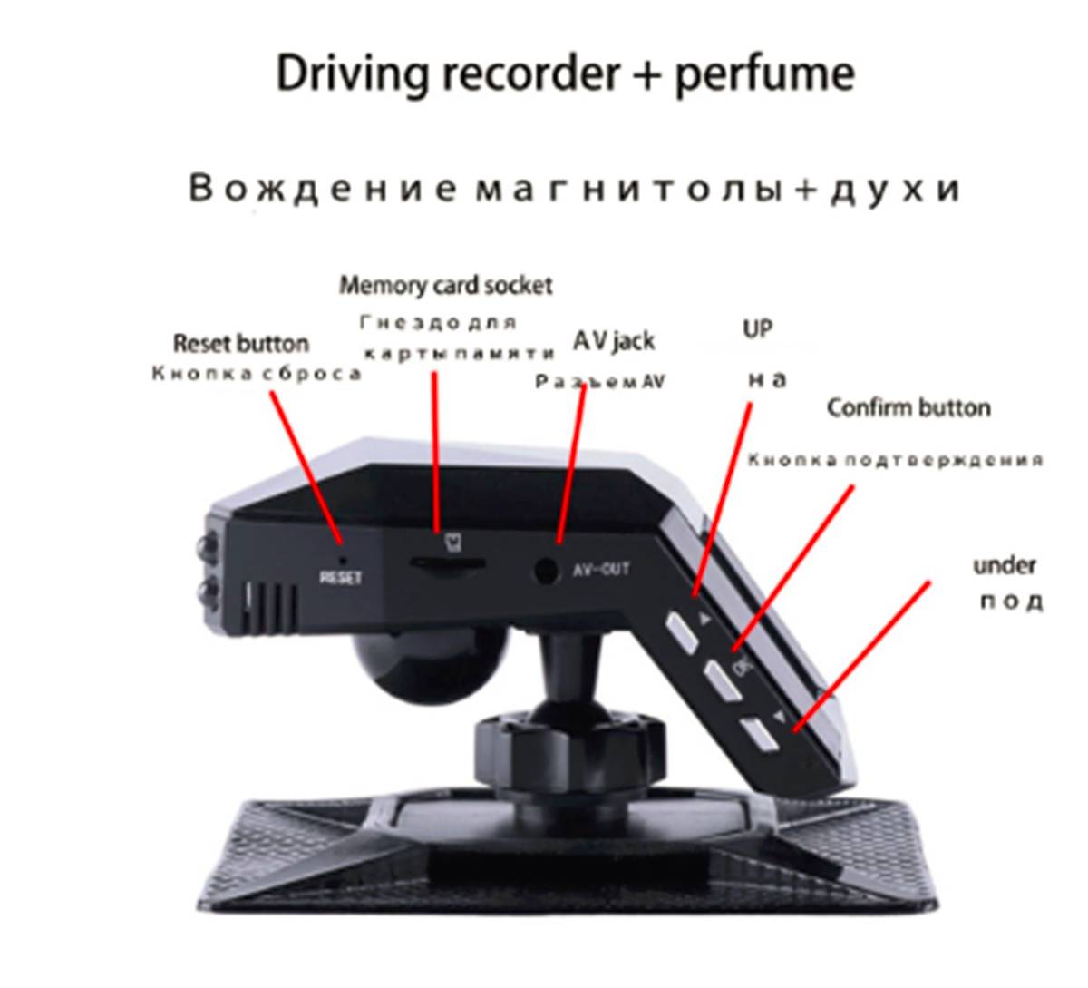 Car Dash Camera Video Registrator Cycle Recording Night Vision IPS Full HD 1080P