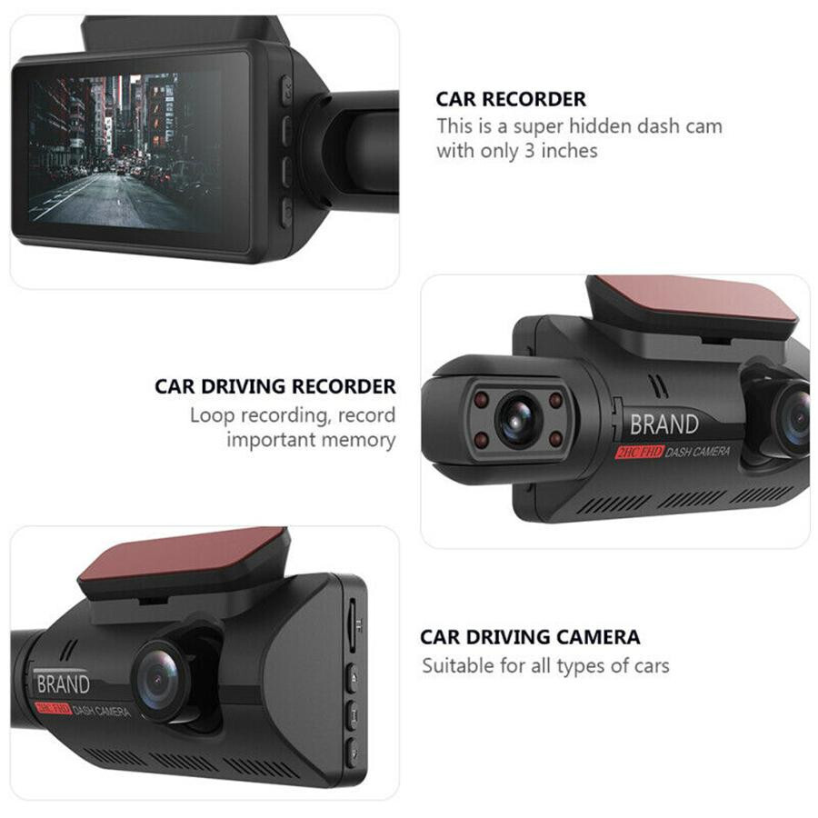 Car DVR Camera Dash Cam Night Vision Parking Monitoring Hidden Video Recorder