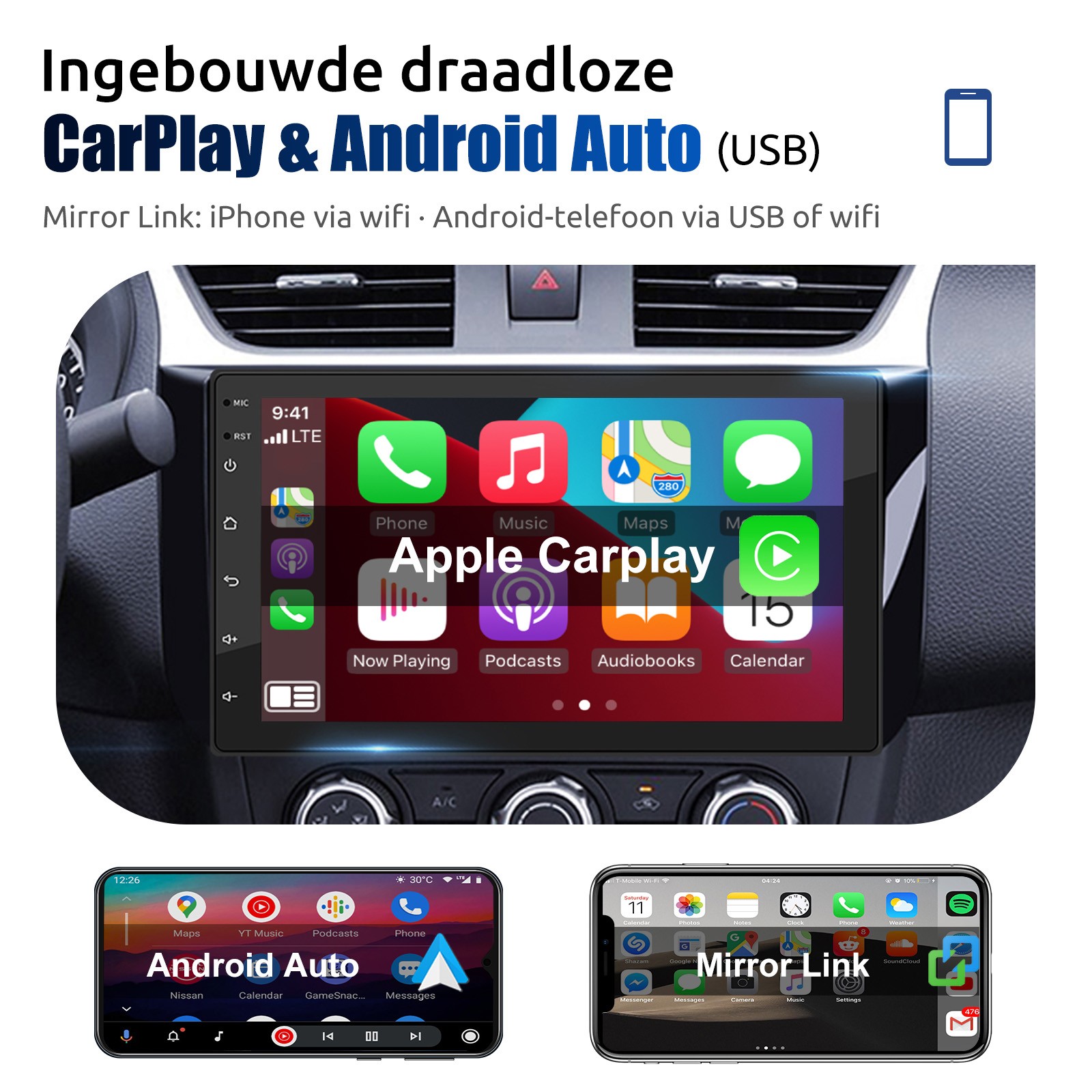 Car Stereo Single 1 DIN Radio MP3 Player Bluetooth AUX USB AM FM Audio Receiver