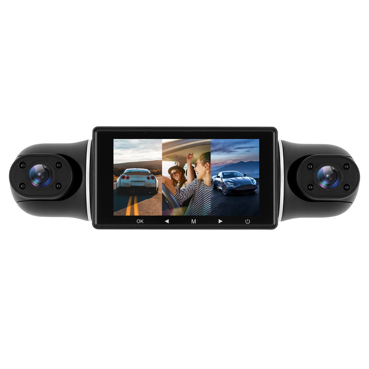 4 Lens Car DVR Dash Cam Video Recorder G-Sensor 1080P Front Inside Rear Camera