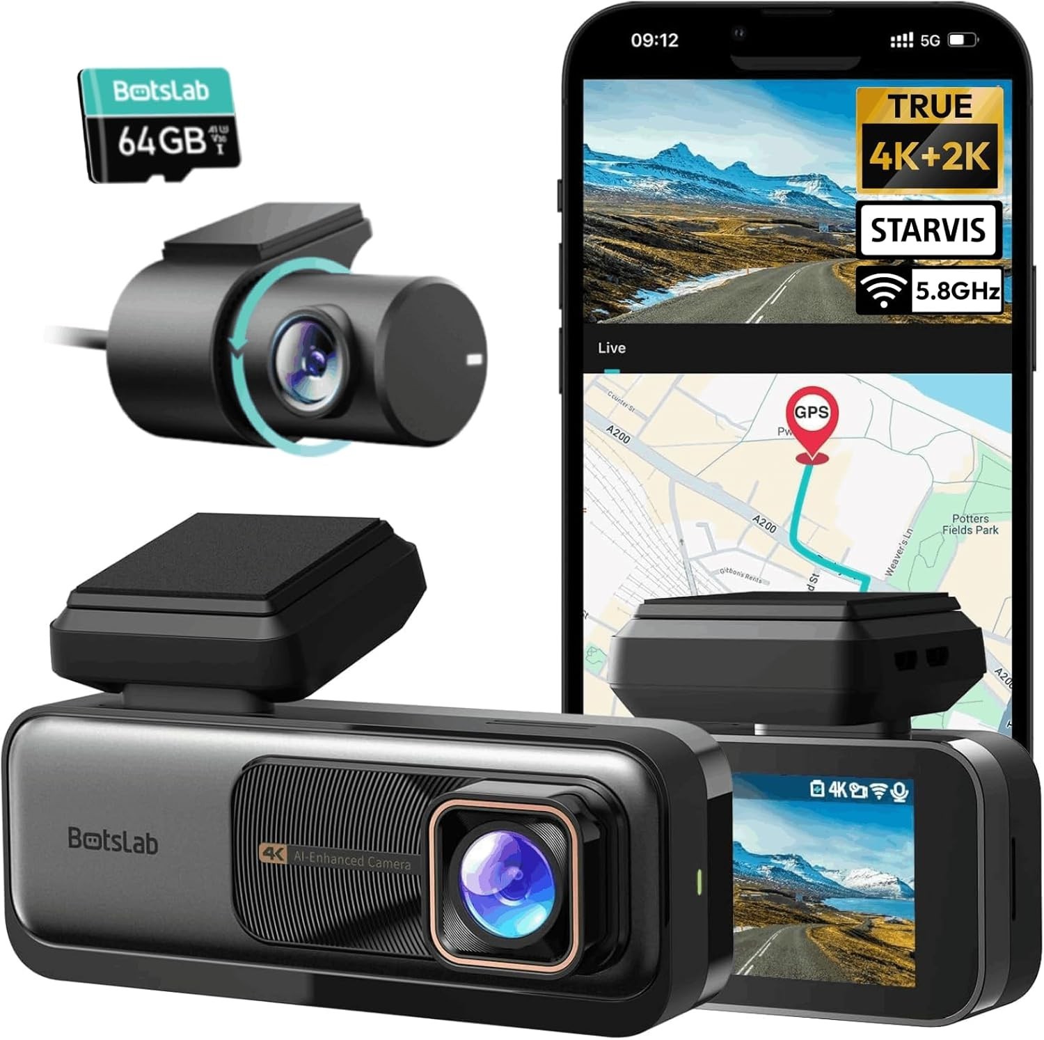 Comprehensive 4K Dash Cam Bundle – Front & Rear, Real-Time Alerts & Easy Setup
