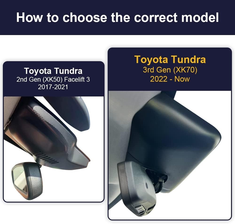 Toyota Tundra OEM Dash Cam 4K 64GB WiFi