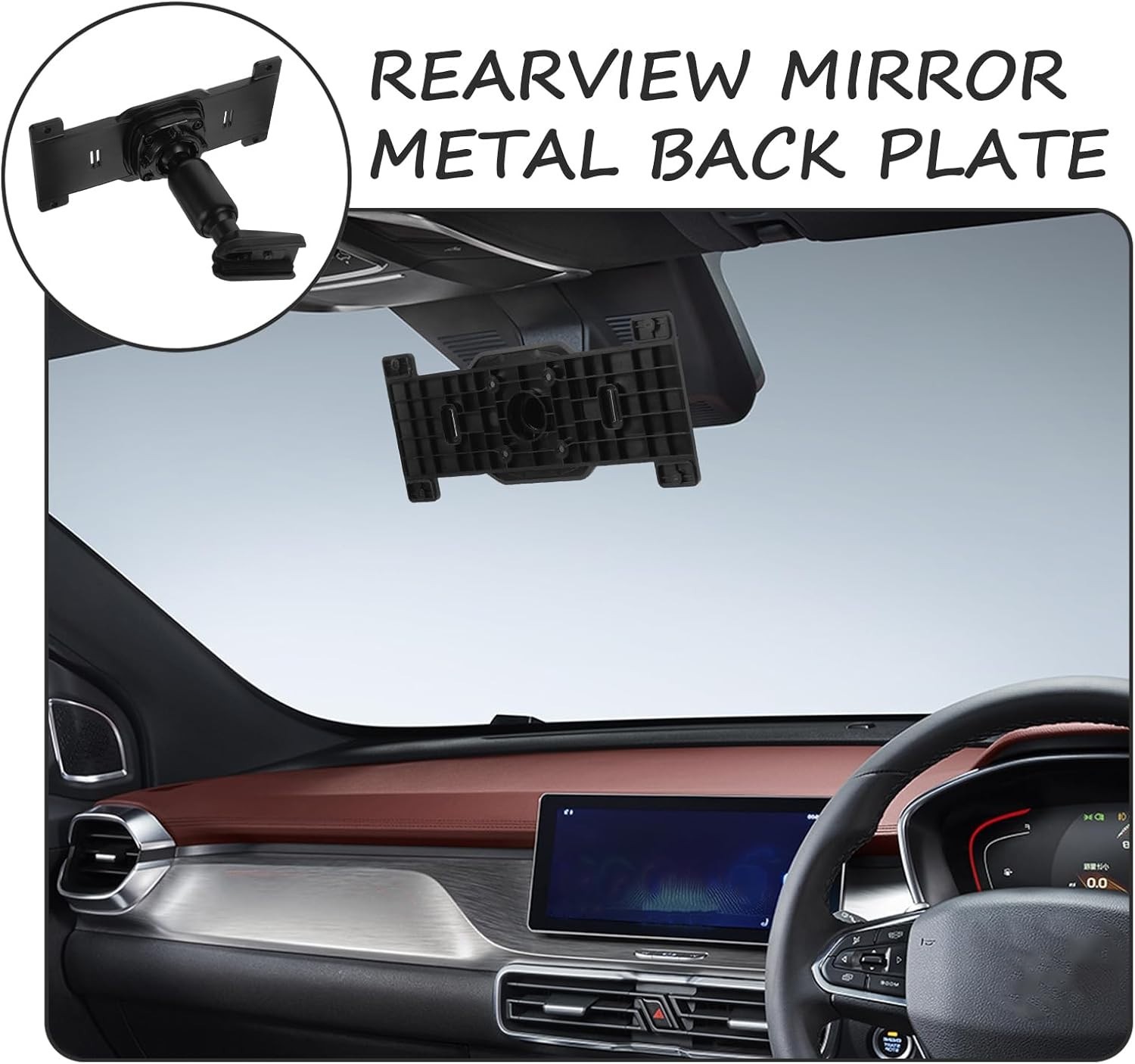 Dash Cam Mirror Mount Kit for 5.5″ – 12″ Cameras – Easy Installation & Stability
