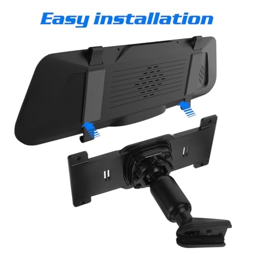 Rearview Mirror Bracket Universal Metal Back Plate Mount for Car Dash Black