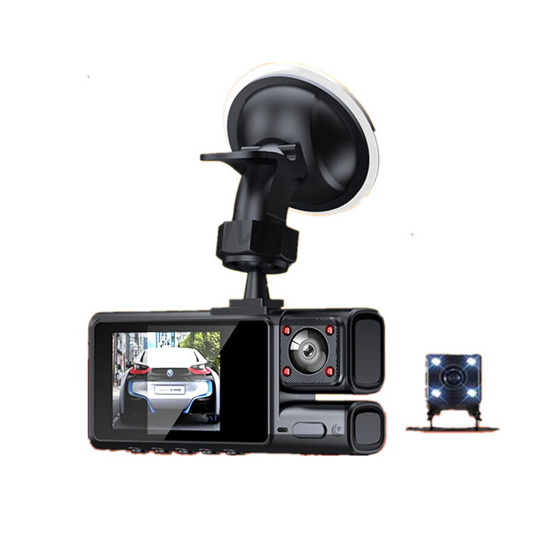 Wifi Car DVR Dual Lens Dash Cam Front/Rear/Inside Video Recorder Camera G-sensor