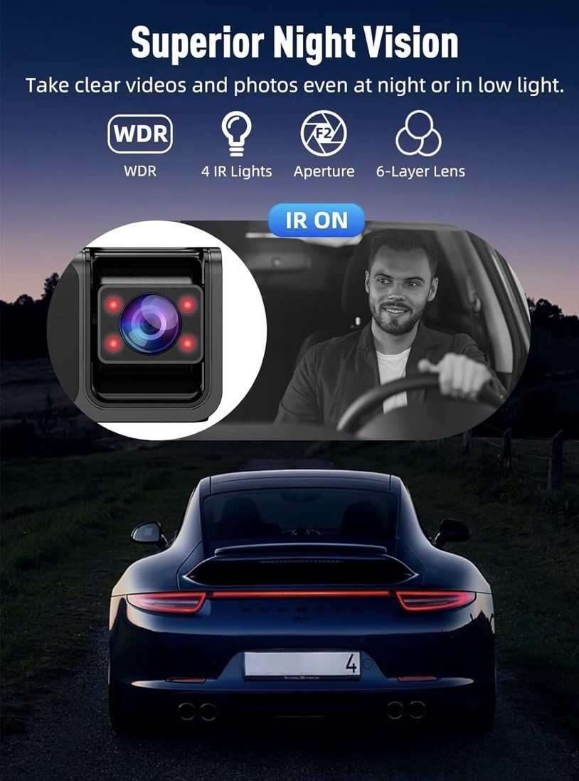 3 Channel 5G WiFi Dash Cam