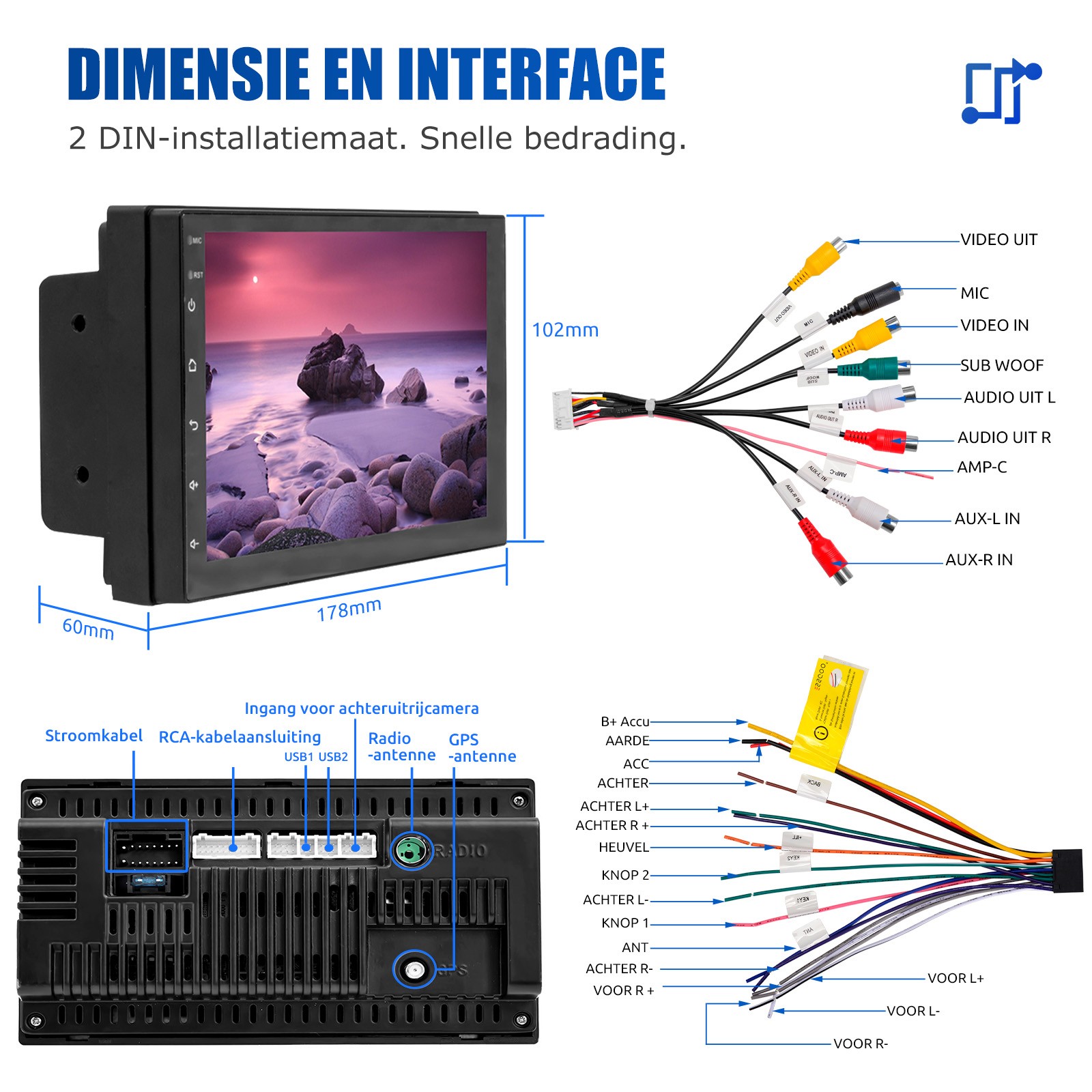 Car Stereo Single 1 DIN Radio MP3 Player Bluetooth AUX USB AM FM Audio Receiver