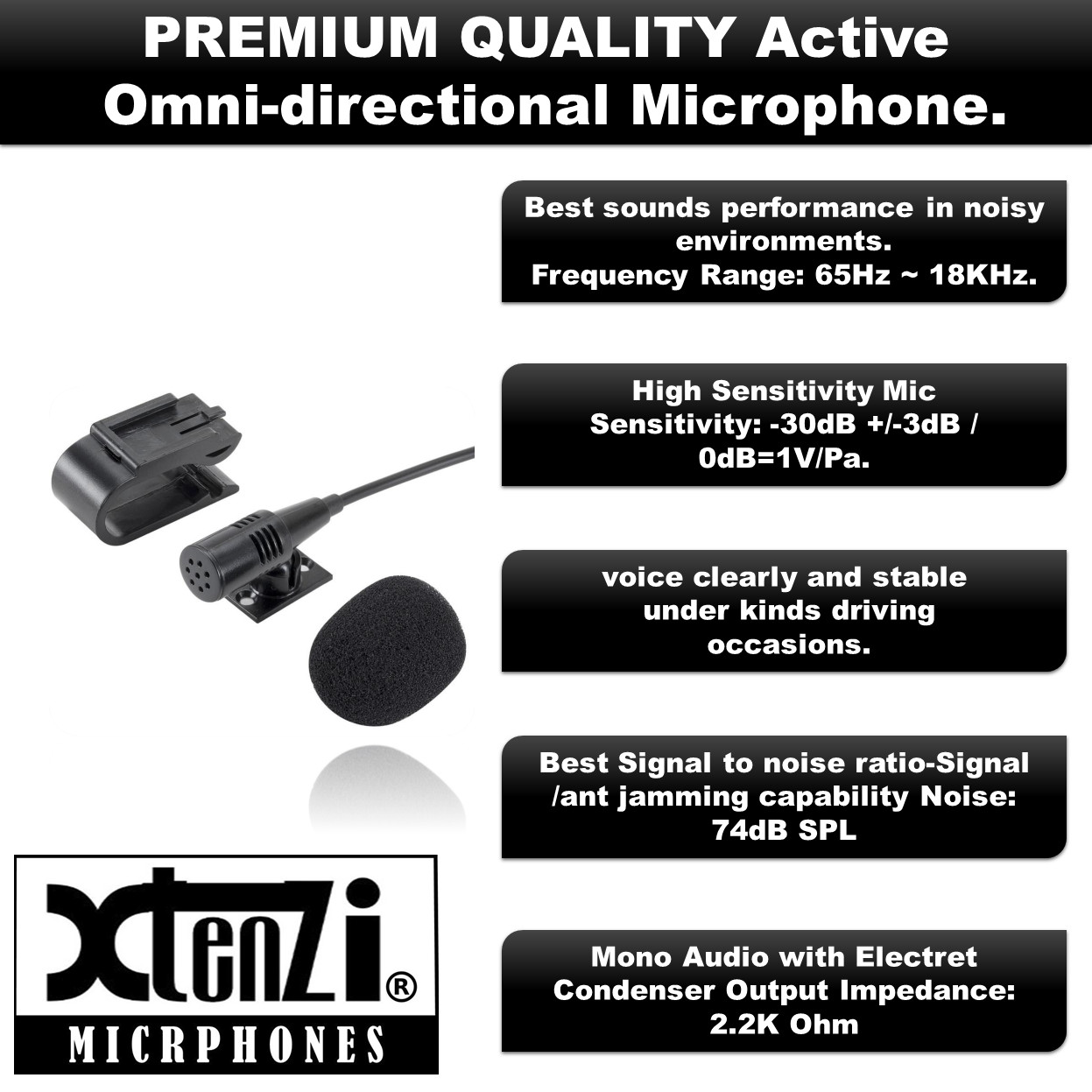 Xtenzi Microphone XT91501D for PioneerAVIC5201NEX AVH280BT 290BT 3300NEX 4200NEX