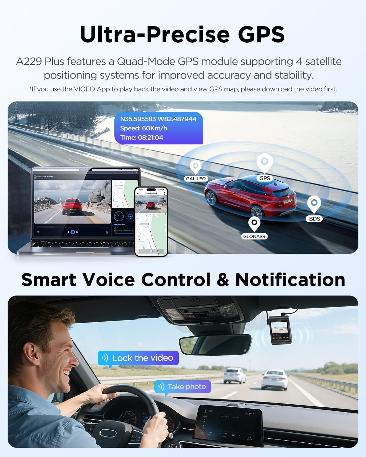 Advanced A229 Plus Dash Cam with Dual STARVIS Sensors – 1440P, 24/7 Parking Mode