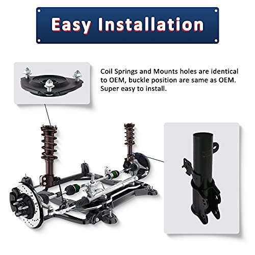 Front an Rear Complete Strut Assembly & Shock Front and Rear Struts(Set of 4)