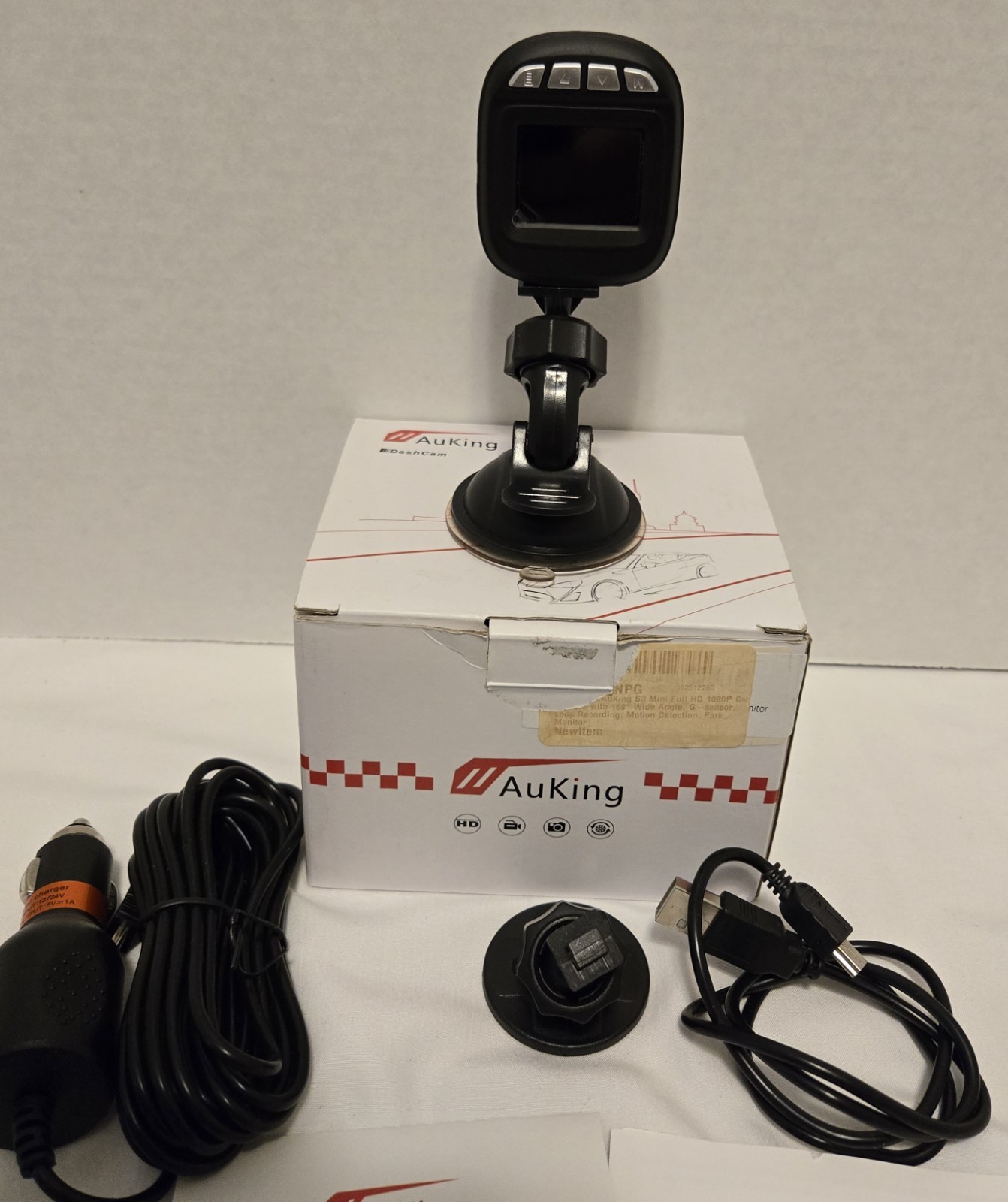 AuKing S3 Mini Full HD 1080P Car Camera Dash Cam with 168° Wide Angle, G-sensor