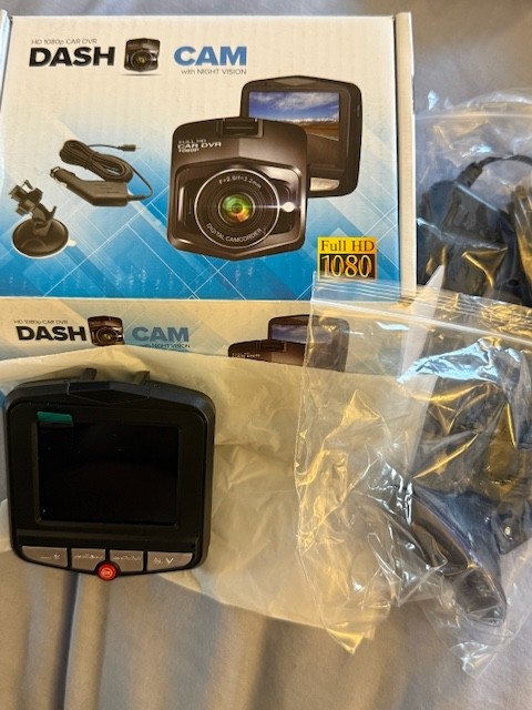 HD 1080p Car DVR DASH CAM w/ Night Vision — Purchased, never used-LOWERED PRICE
