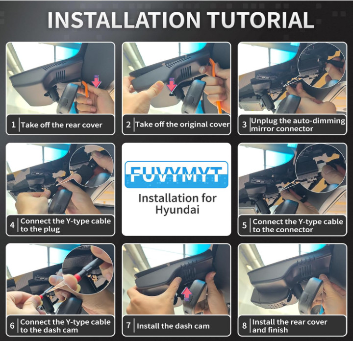 OEM Style Front 4K Dash Cam for Hyundai Ioniq 6 2023-2025(Must Have an auto-dimm