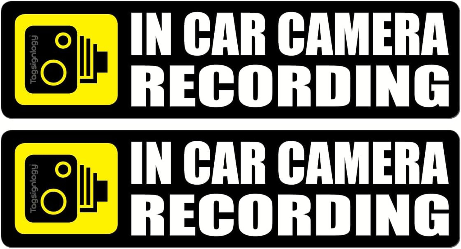 (2 pcs) In Car Camera Recording Dash Cam on Board Safety Notes for Passenger …