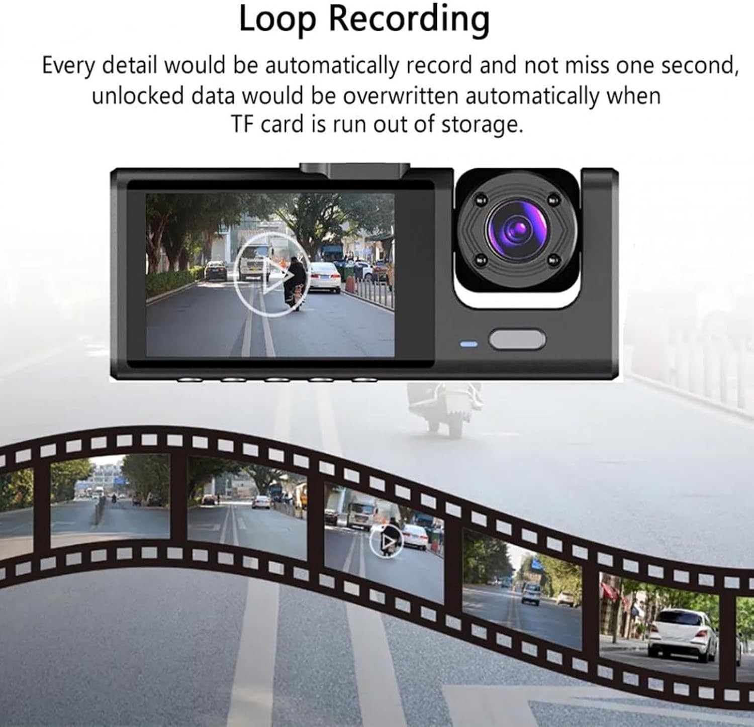 2/3Camera WIFI Dash Cam Cabin Car Dvr 1080P nigh vision Vehicle 3 Way Channel