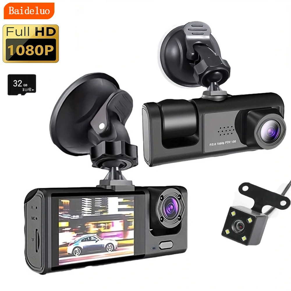 Dash Cam W/ IR Night Vision Loop Recording & 2″ IPS Screen