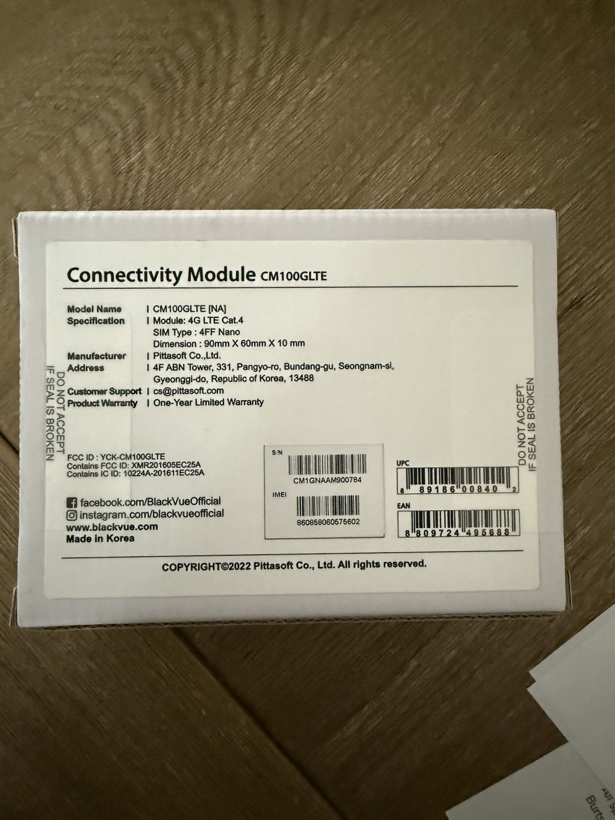 BlackVue CM100GLTE External 4G LTE Module for DR970X PLUS, DR970X, DR770X – NEW