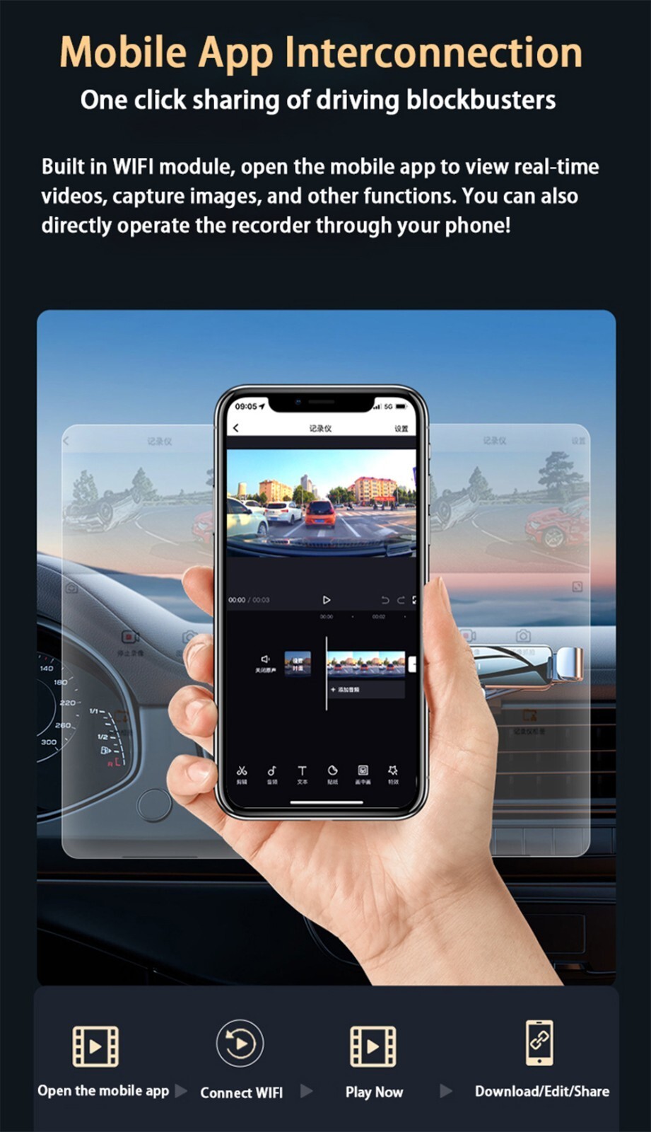 4K DVR Dash Cam Camera For Mazda CX-70 CX70 CX-80 CX80 MX-30 MX30 CX 70 80 MX 30