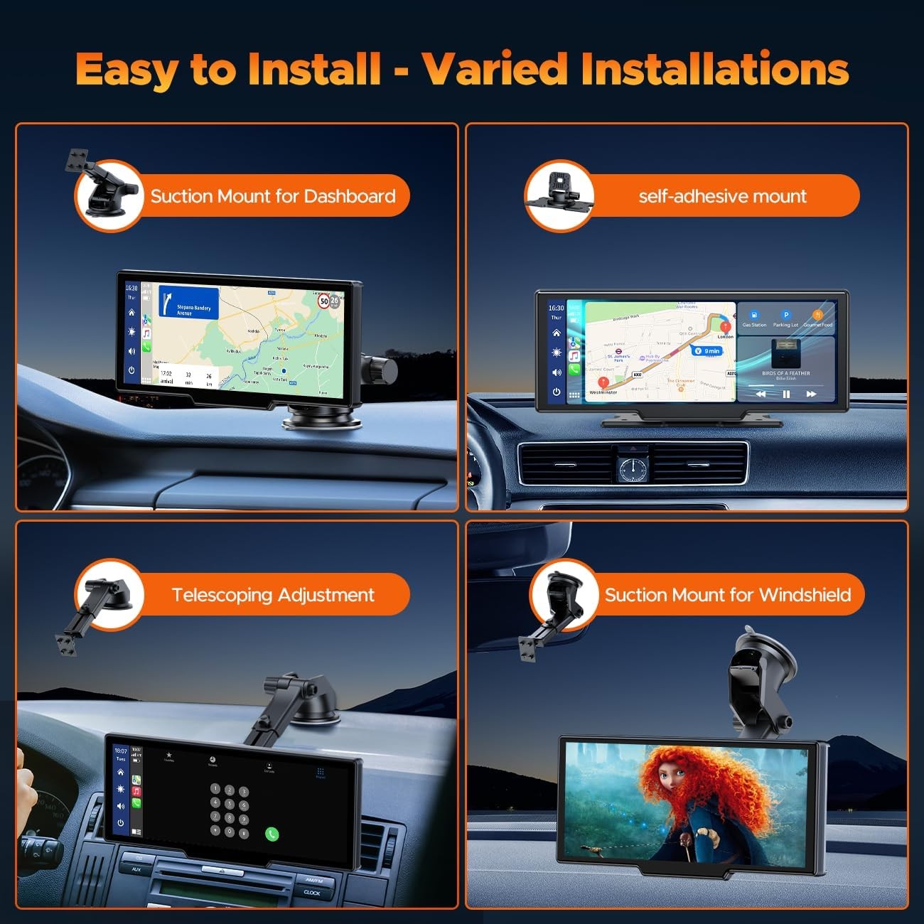 10.26″ Head Unit Car Stereo MP5 Player Touch Screen Bluetooth Radio FM/AUX/GPS