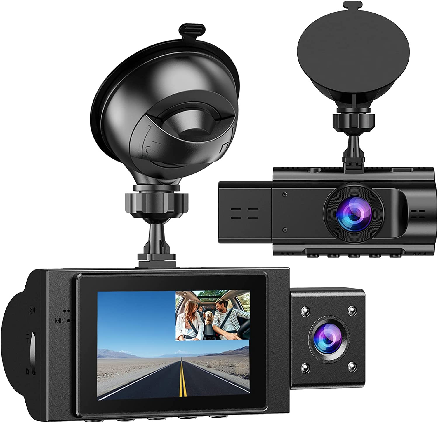 Dual Dash Cam Rear Front Video Recorder Auto Anti Theft 1080P Dashboard Camera