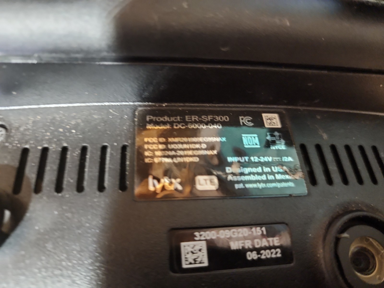 LYTX ER-SF300 DC-6000-040 DriveCam Event Recorder