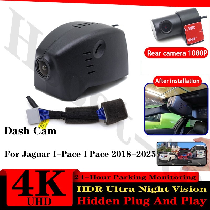 Plug and Play 4K 2160P Wifi Dash Cam Camera For Jaguar I-Pace I Pace 2018-2025