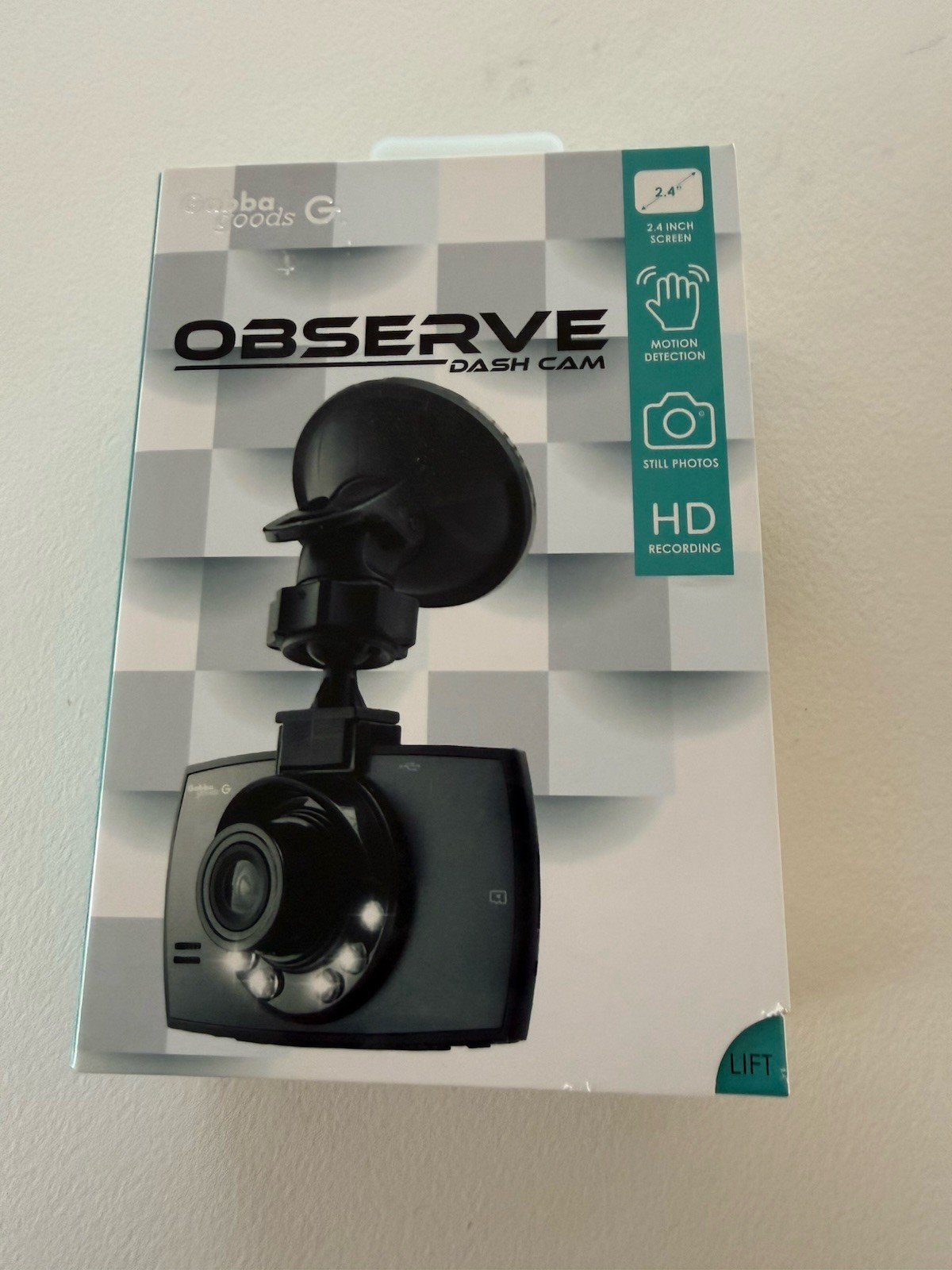 Observe Car Dash Cam – 2.4” Screen with Mount , Charger & Manual – New In Box